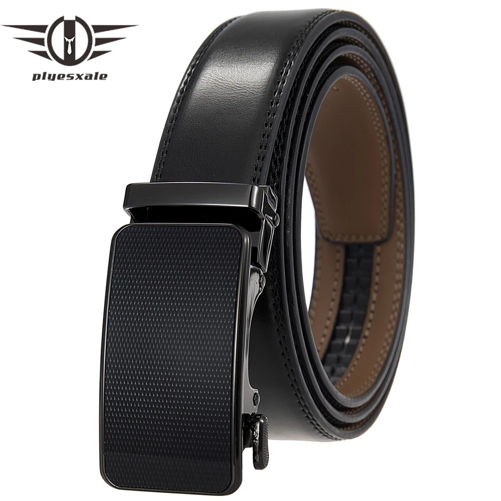 

3cm Width New Arrival Mens Luxury Leather Belts Automatic Buckle Dark Brown Black Man Belts Elegant Formal Waist Strap B924