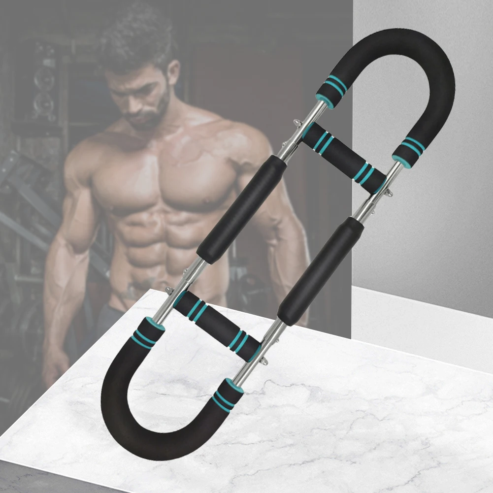 Hand Strength Grip Trainer Portable Hand Grip Strengthener 2 Adjustable Level Twister Arm Exerciser U Shaped for Arm Chest Back