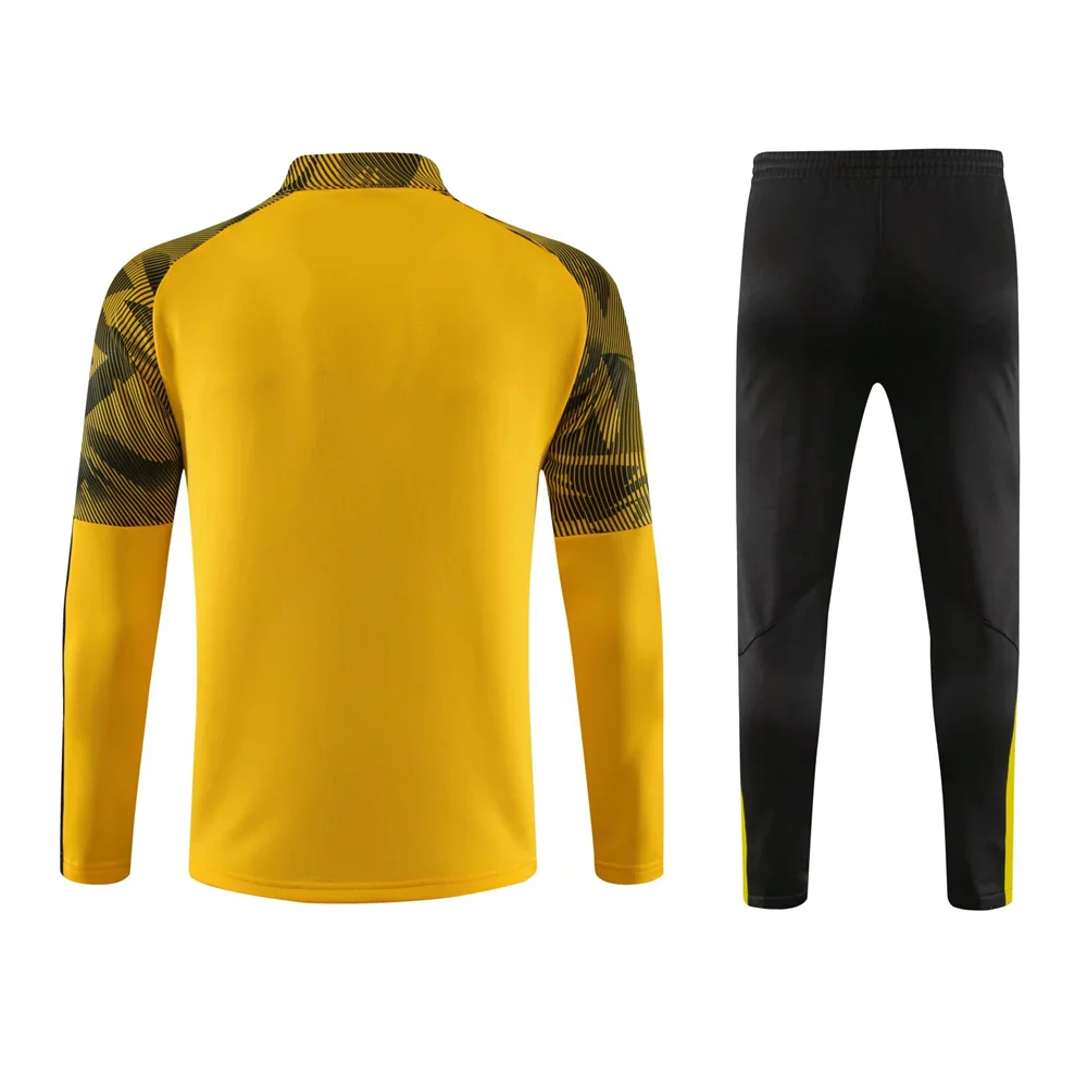 new Men and Kids sports set boy girl Fans Half Zipper Jacket Training wear games Jerseys Soccer Kit Tops and trousers