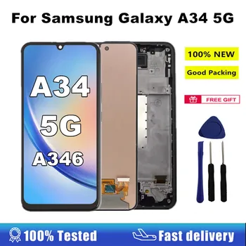 Super AMOLED For Samsung Galaxy A34 5G LCD Display Touch Screen Digitizer For samsung A34 A346 A346B A346U A346E Screen
