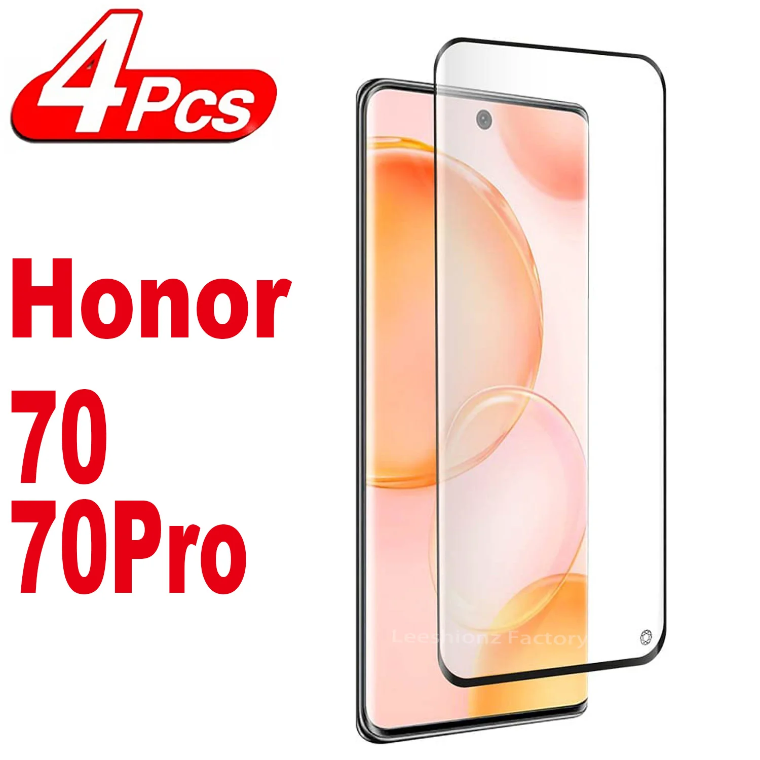 

1/4Pcs 3D Screen Protector Glass For Honor 70 70Pro Tempered Glass Film