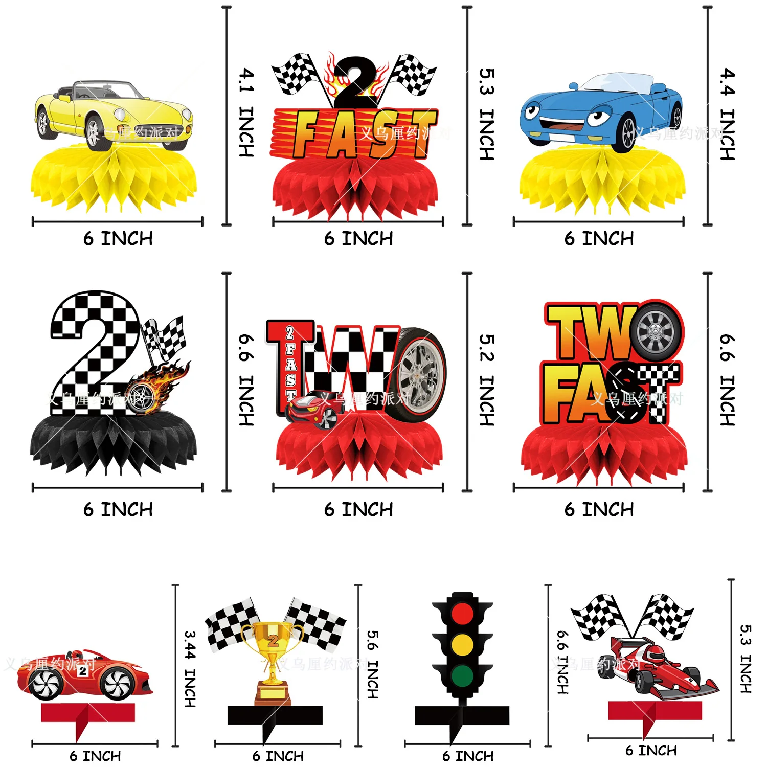 35 Pezzi Decorazioni Torta Compleanno Auto da Corsa, Decorazioni per Torte Cars, Happy Birthday Cake Topper, Topper Torta Compleannos Auto per Feste di Compleanno per Bambini