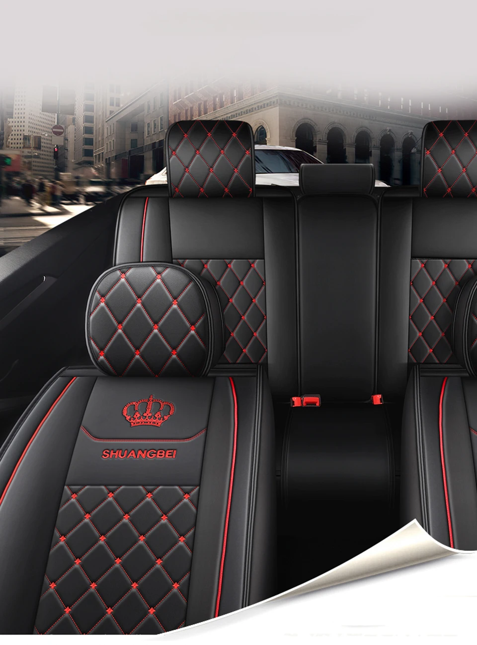 XIBANY Car Seat Covers Sets For Volkswagen VW ID.3 ID3 Pro/S/Pure/Pro Performance 2021-2025, Leather Car Seat Covers Complete Sets, Custom Waterproof