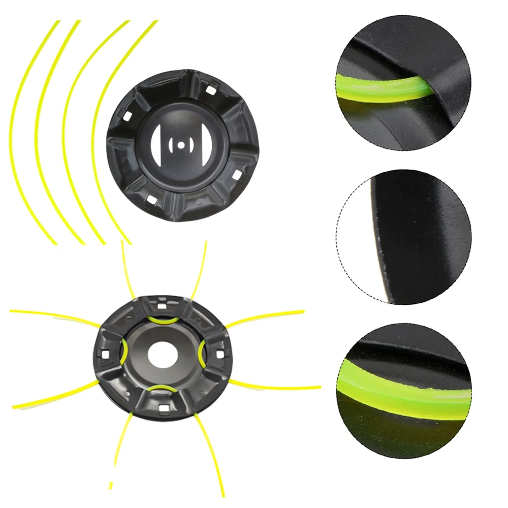 grass trimmer head mower accessories brush cutter accessories 25.4/5mm Steel Lawn Mower Head 4 Lines Replacement Grass Trimmer Head Removal Garden Weed Brushcutter Parts