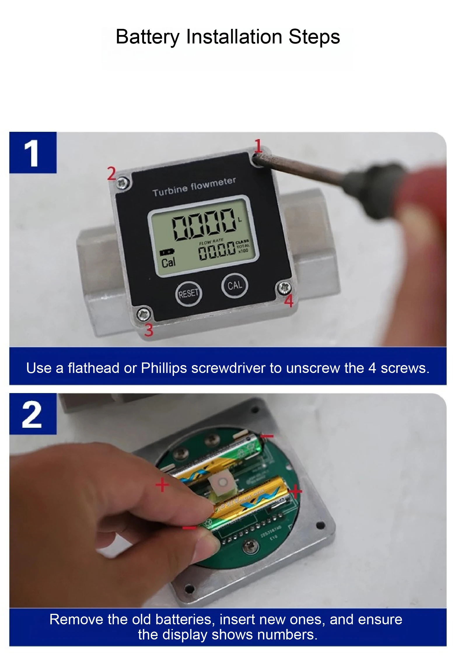 Digital Turbine Flow Meter Stainless Steel 1 1.5 2 Inch Electronic Water Urea Fl