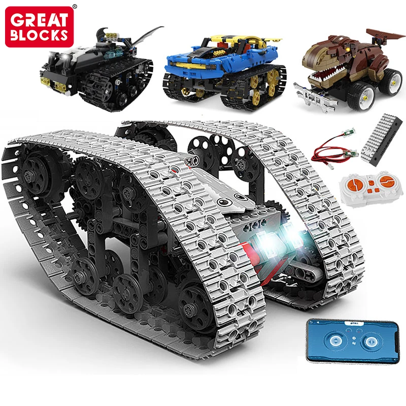 Technical APP Remote Control Double-sided Tank K96129 Chain Vehicle Bricks Building Blocks Programming Toys For Boys Moc Gift mesh stress ball