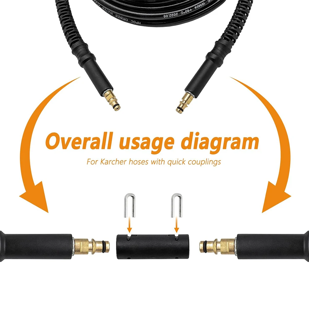 Extension Pipe Connection Adapter For Karcher Bosch Nilfisk Parkside Pressure Washer With Quick Connect Washer Hose Adapter 5