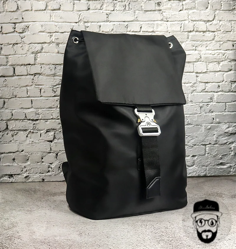 Y2K Silvery Metal Buckle ALYX Backpacks Men Women High Quality 1017 Alyx 9SM Bag Multifunctional Nylon Zip Tank Bags