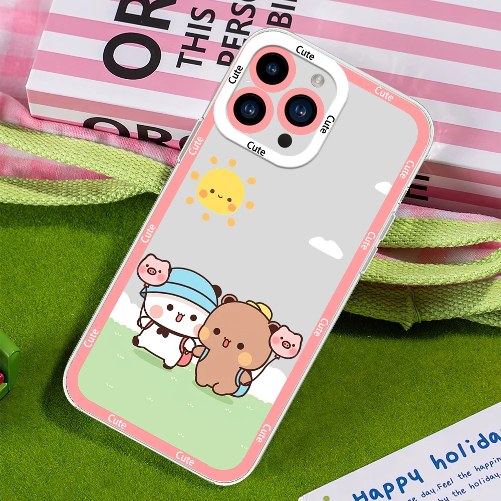 Adorable BuBu DuDu Transparent Phone Case with Bezel Cover
