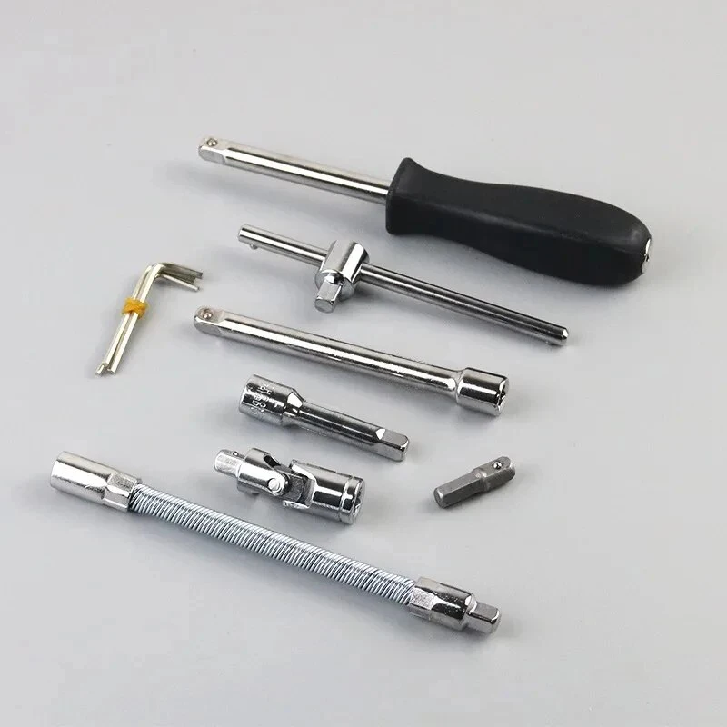 Car Repair Tool Set 46 Piece/Set 1/4-Inch Socket Set Ratchet Torque Wrench Combo Auto Repairing