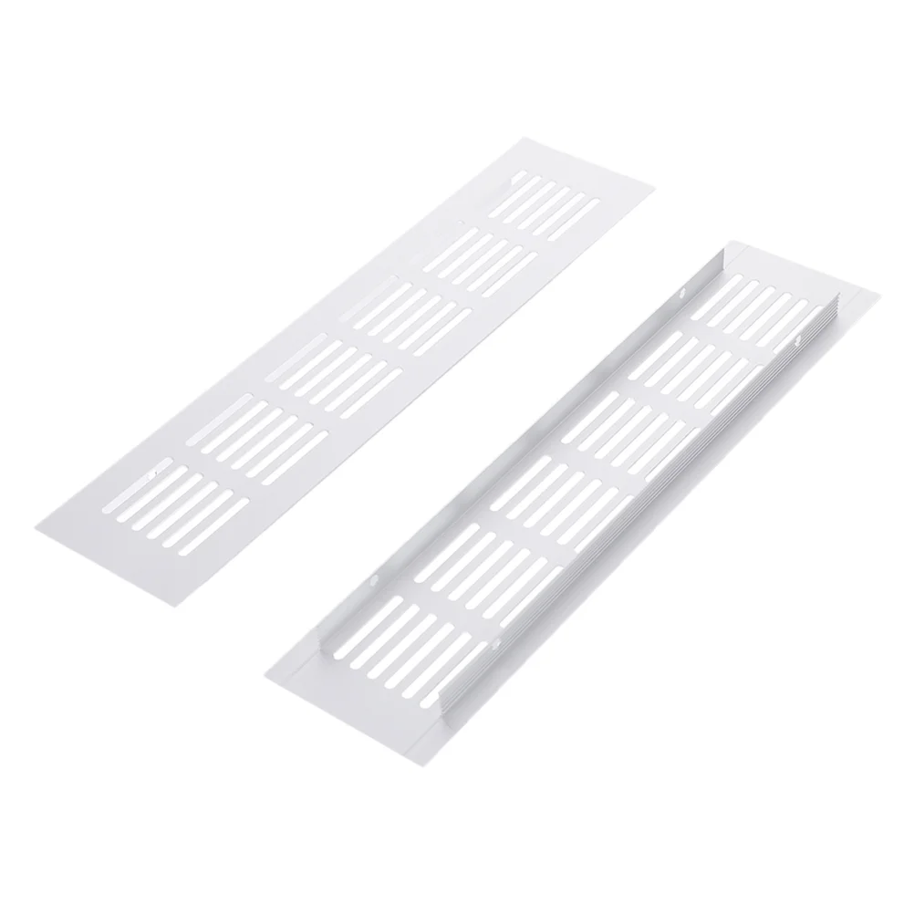 

2 Pcs Rectangle Kitchen Cabinet Air Vent Cabinet Vent Covers Aluminum Alloy Furniture Door Air Grille Wardrobe Rectangle