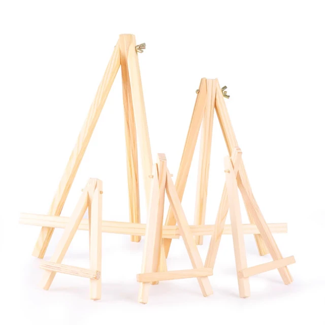 Wooden Mini Easel Frame Artist's Work Photos Craft Desktop Triangle Trapezoid Display Stand Painting Drawing Easel Party Decor 4