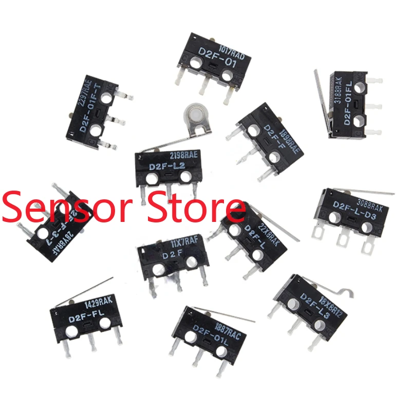 5Pcs Micro Touch Switch Mouse Button D2F-F-3-7-L2-L3-D3-01Fl-T