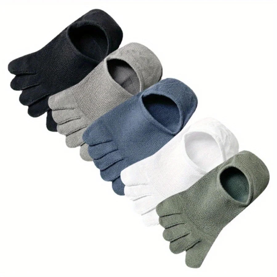 Breathable & Sweat-Absorbing Unisex Mesh Toe Socks - 7 Pairs