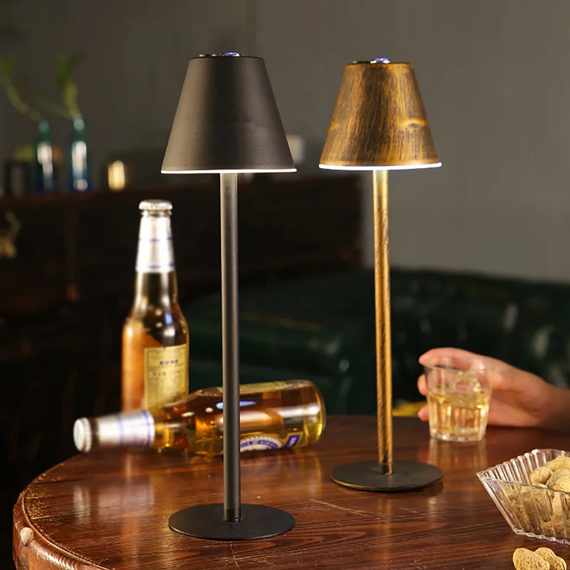 

LED Desk Lamp Touch Dimming Metal Eye Protection Table Lamp for Bar Living Room Bedroom Ligh 3 Kinds of Lighting Modes