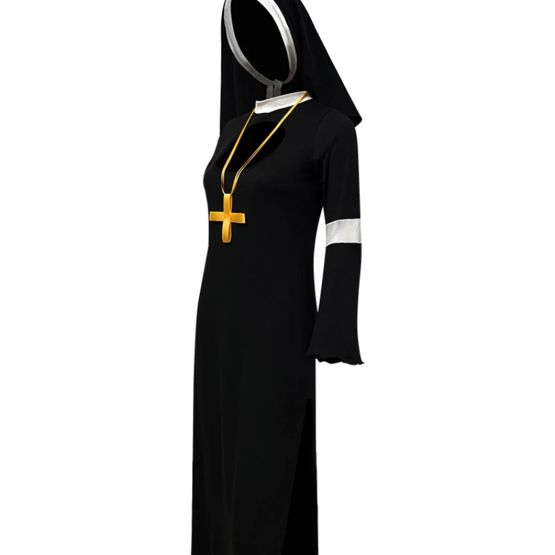Halloween Nun Role-playing Costumes Sexy Women's Clothing Medieval Adult Blessing Church Costumes Carnival Party Stage