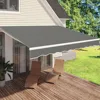 Awnings for Patio, 13'x9.8' Retractable Awning Cover Sun Shade Shelter, 280g/m² Premium Polyester with PU Coating Fabric 1