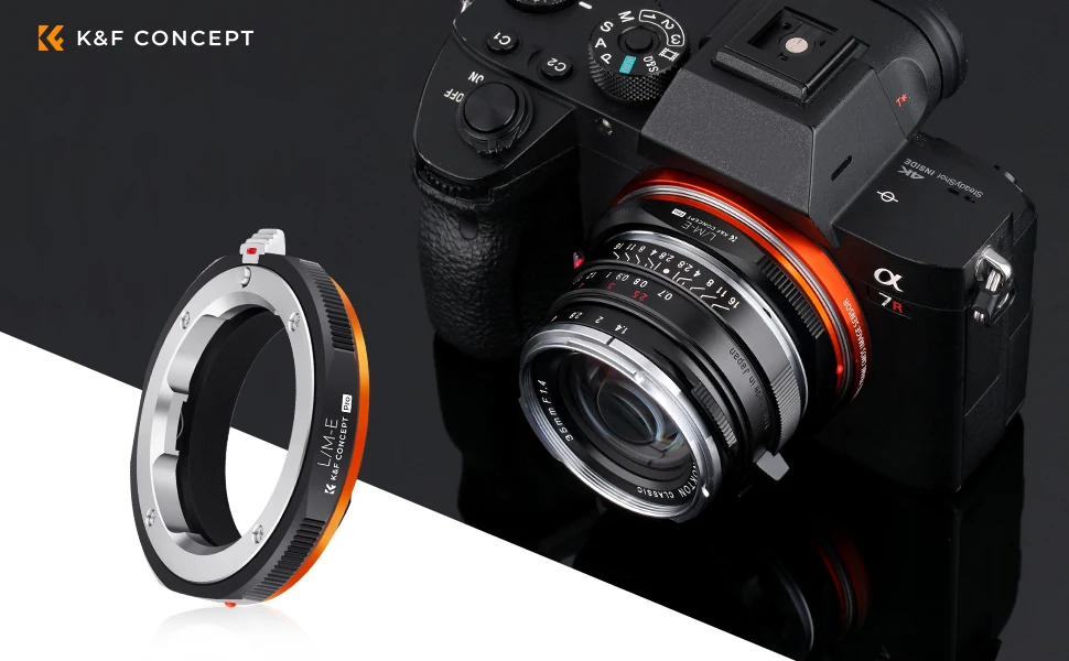 K&F CONCEPT-Adapter für Leica M-Mount-Objektive auf Sony Nex Mount Body LM-NEX Pro Objektivadapter Ringkörper aus Aluminium-Magnesium-Legierung – Detail 4