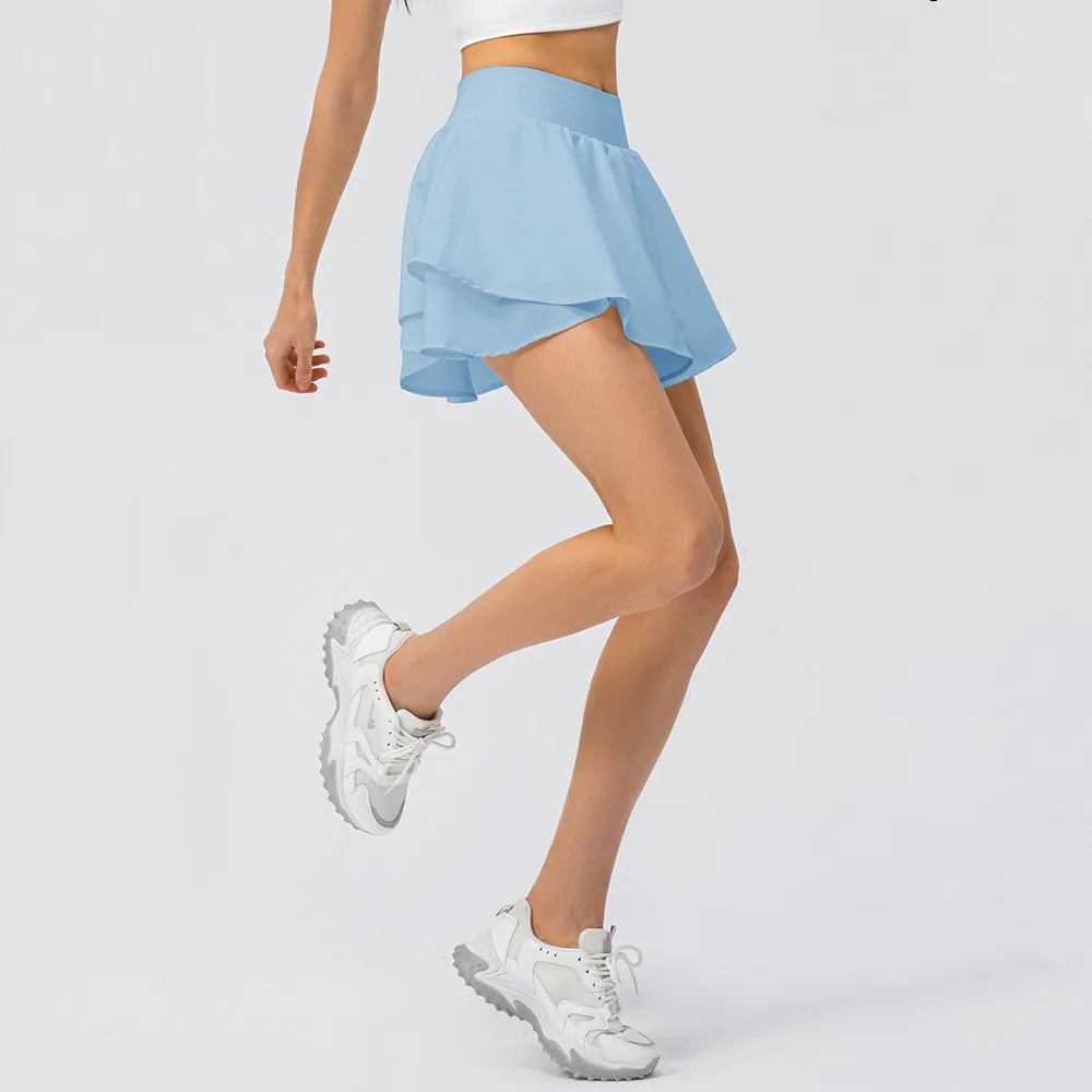 Women's Tennis Skirt Lightweight Pleated Athletic Skorts Sports Golf  Running Mini Skirt with Pockets and Shorts-011-white 