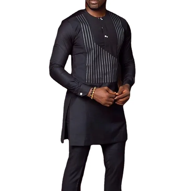 Chinedu Striped Long-sleeved Shirt and Pant - Image 3