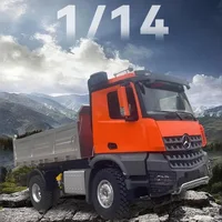 1/14 KABOLITE K5701 4x4 Remote Control Truck Simulation Lights Sound System Automatic Rear Compartment Engineering Car Boy Toys 1