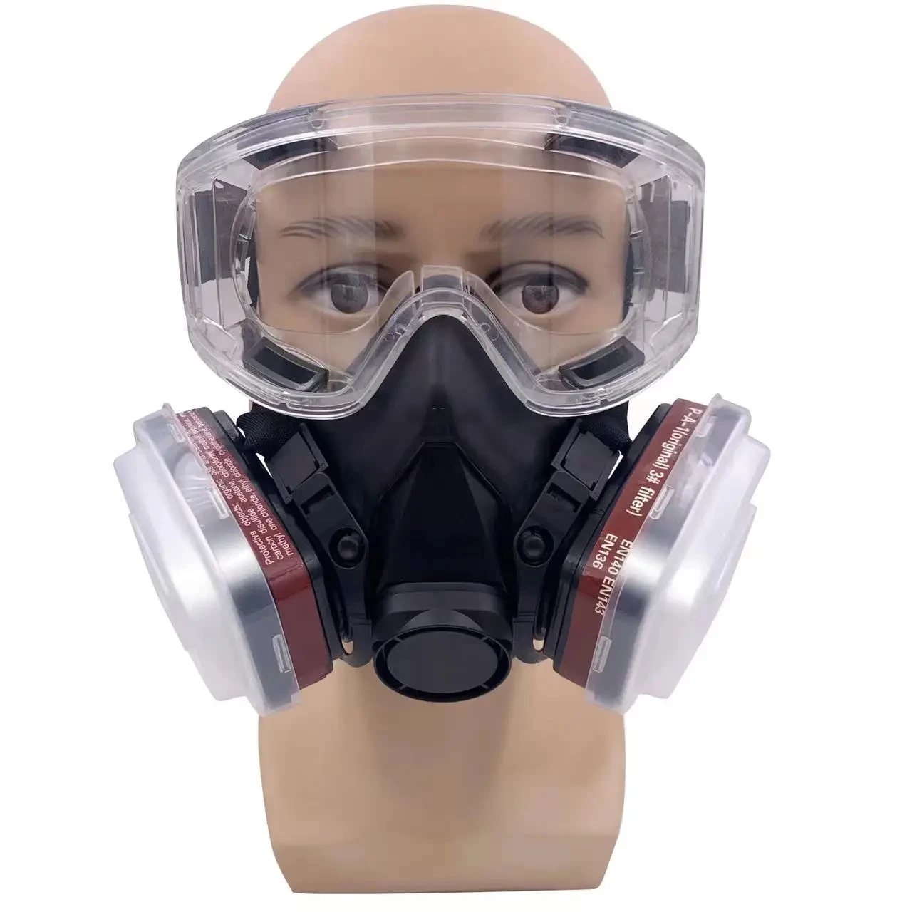 Nero 6200 Chimico Mezzo Viso Pittura Spruzzatura Contro Respiratore Maschera Antigas Sicurezza Lavoro Maschera Antipolvere Abbinato 5 N11/6001