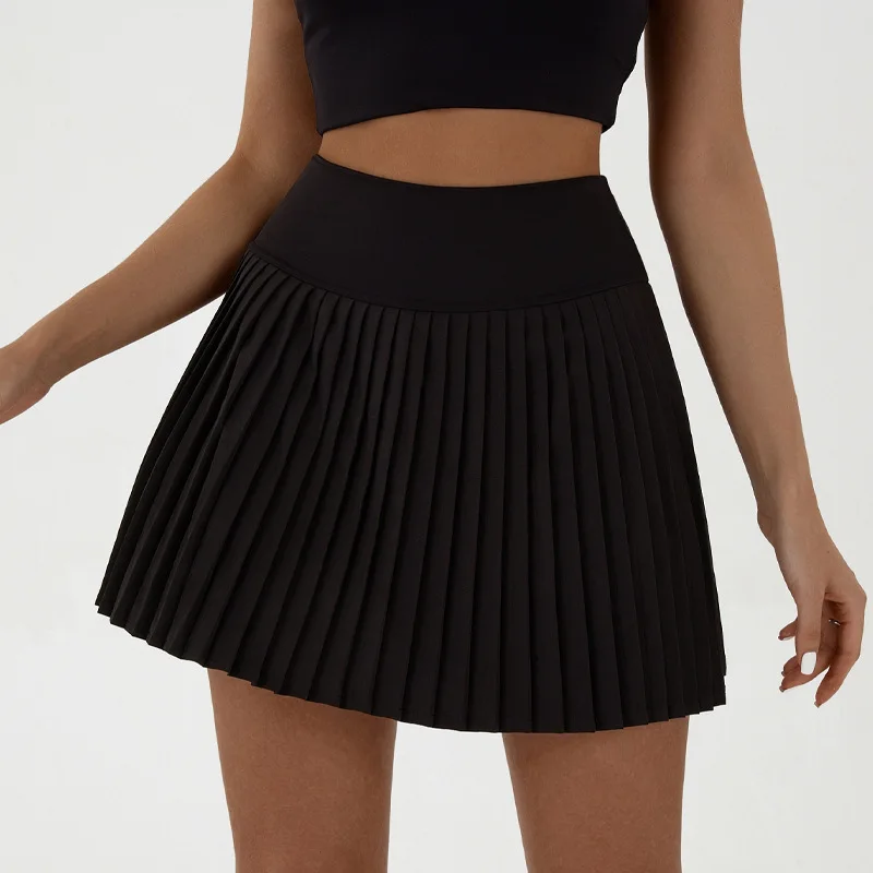 Sports Skirts HGC Tennis Pocket Shorts Skirt Golf Wear Women Training Pleated Yoga Breathable Beach High Waist Gym Running Dry Fit Fitness