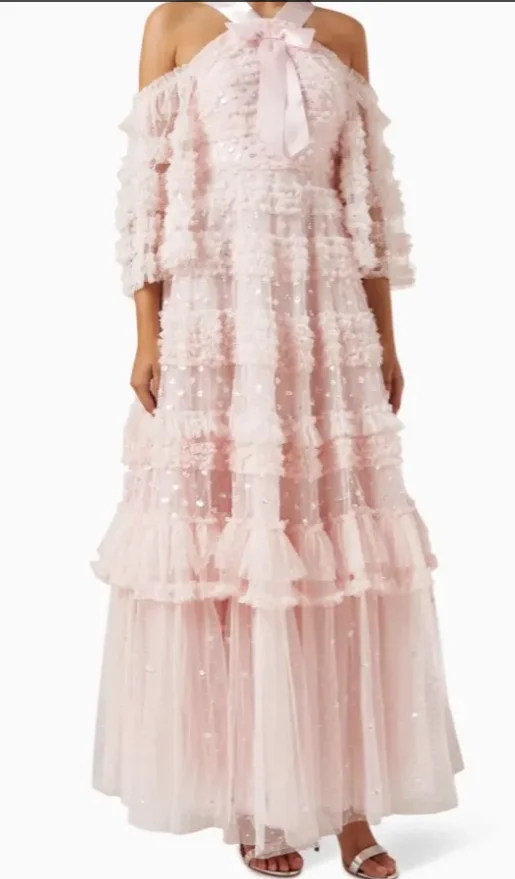 Black Luxury Fluffy Prom Dresses Tulle Ruffles Crystals Shiny Women Short A Line Sequins Elegant Evening Gowns Customized