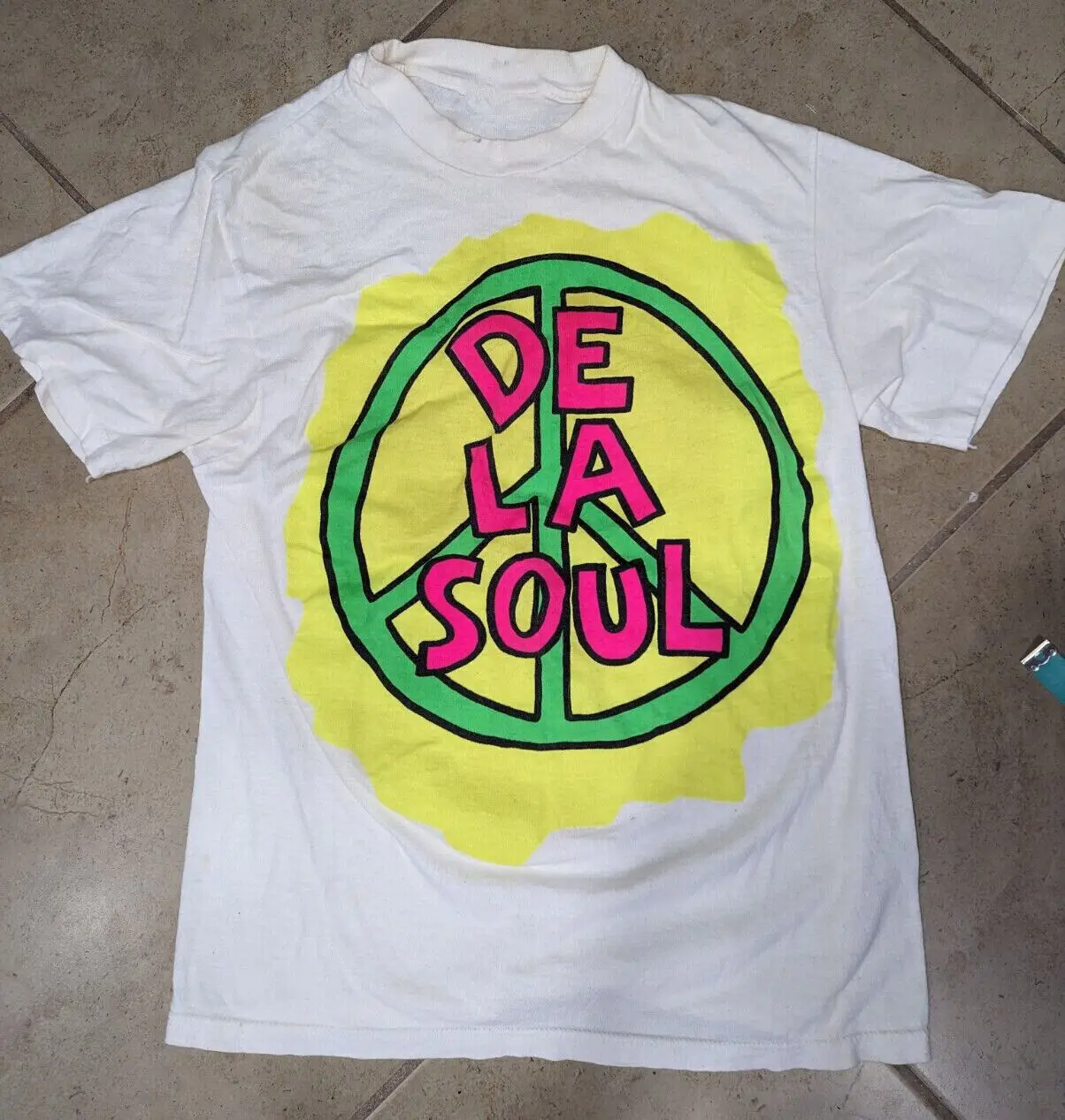 

Редкая винтажная рубашка с надписью «De La Soul», белая рубашка с надписью «Peace Rap», все размеры