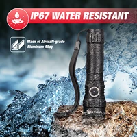 פנס טקטי UltraFire UF3 3 מצבים פנס משטרתי עוצמתי 1200 לומן עם נרתיק לחגורה מנורת LED נטענת USB C 21700 6