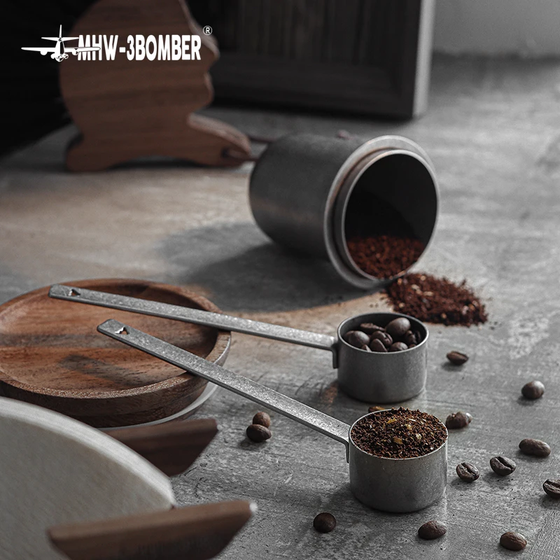 Coffee Scoop MHW-3BOMBER Coffee Measuring Scoop Stainless Steel Long Handle 4 Pieces Set Home Barista Tools Kitchen Accessories