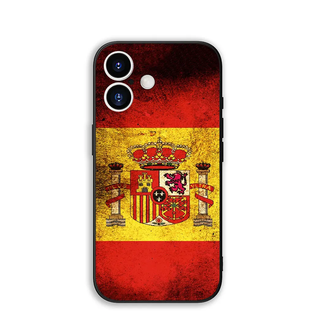 Soccer Spain Flag Phone Case with Number 19 Design