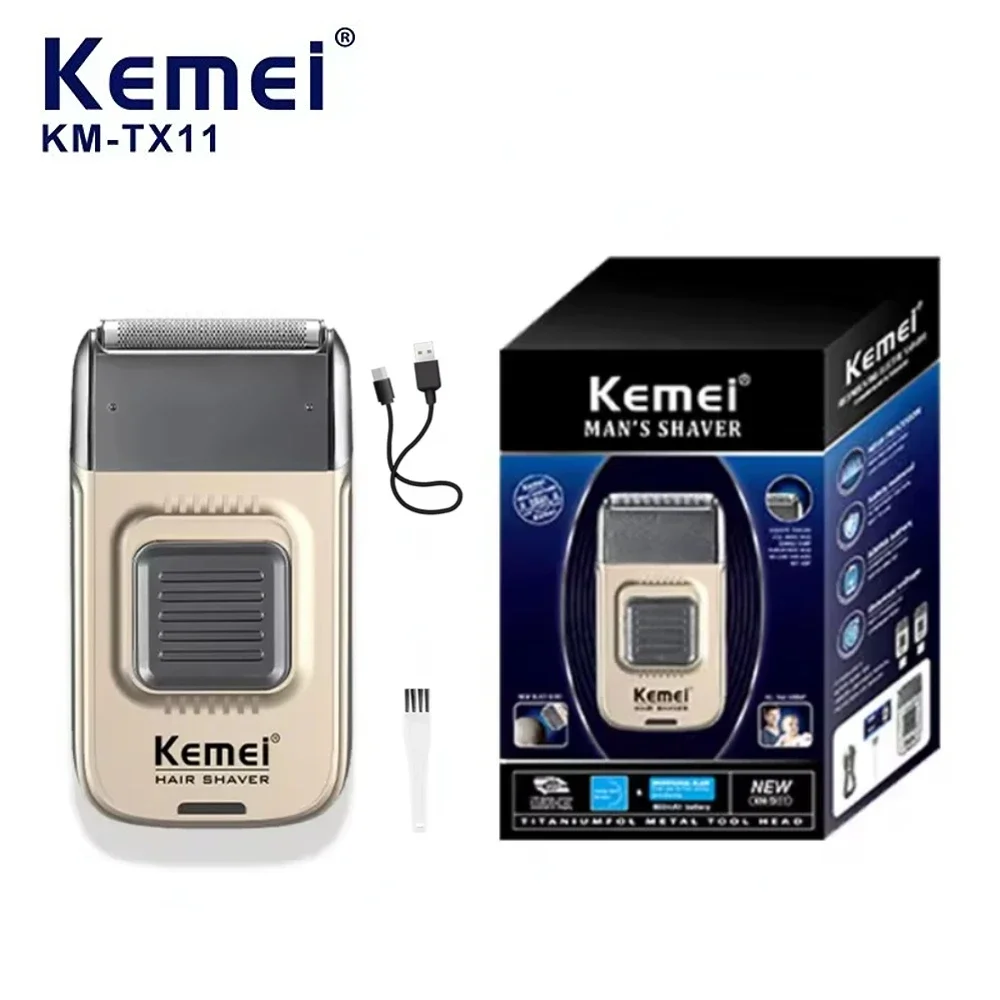 Kemei Shaver Professional Electric Safety Razor Reciprocating Hair shaver Portable Hair Trimmer Shaving Machine for Men KM-TX11