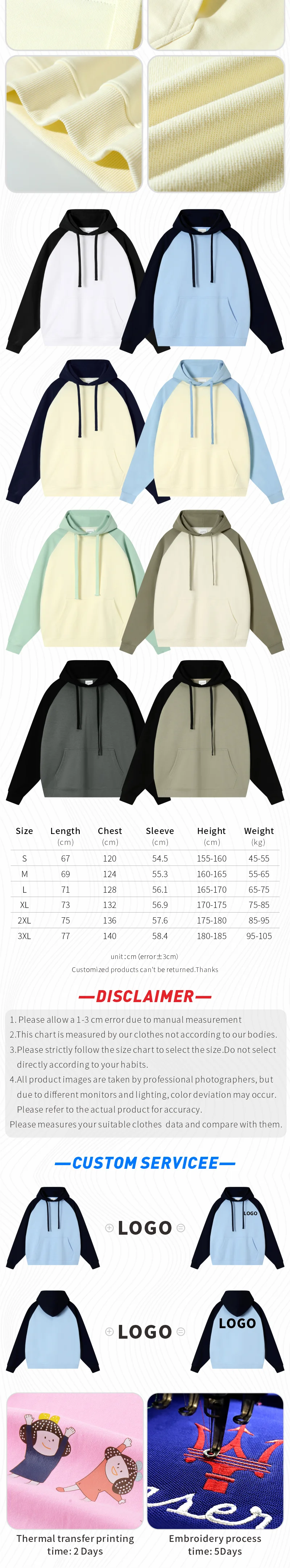 Maßgeschneidertes Sweatshirt mit kostenlosem Druck, Logo, Foto, Kapuzenpullover, Baumwolle, Herbst- und Winter-Arbeitskleidung, Teamkleidung für Männer und Frauen – Detail 3