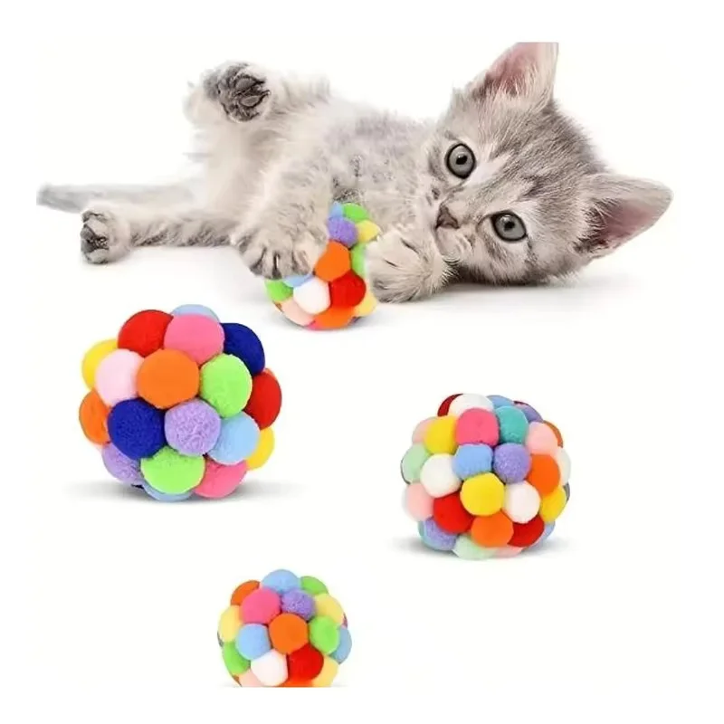 Colorful Bouncy Plush Yarn Ball 2