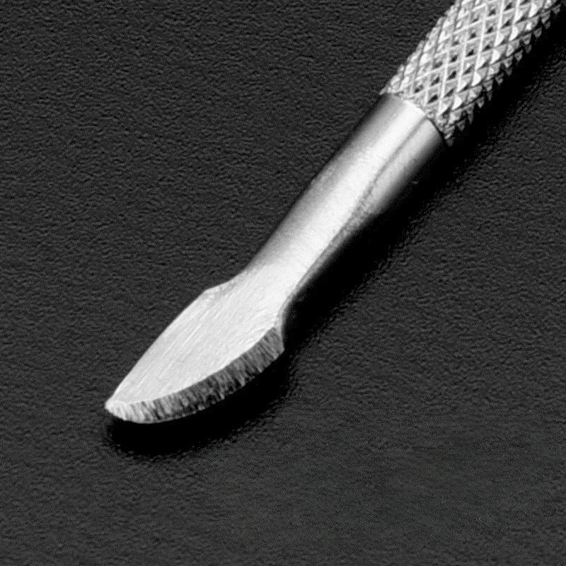 Nail Art Pusher 1Pcs Stainless Steel Cuticle Pusher Double Head Spoon Remover Manicure Tools