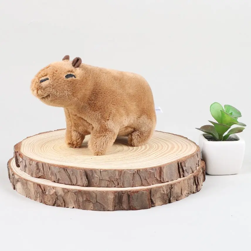 

18cm Simulation Capybara Plush Toy Fluffy Capybara Doll Soft Stuffed Animal Toy Kids Birthday Gift Toy Home Room Decor