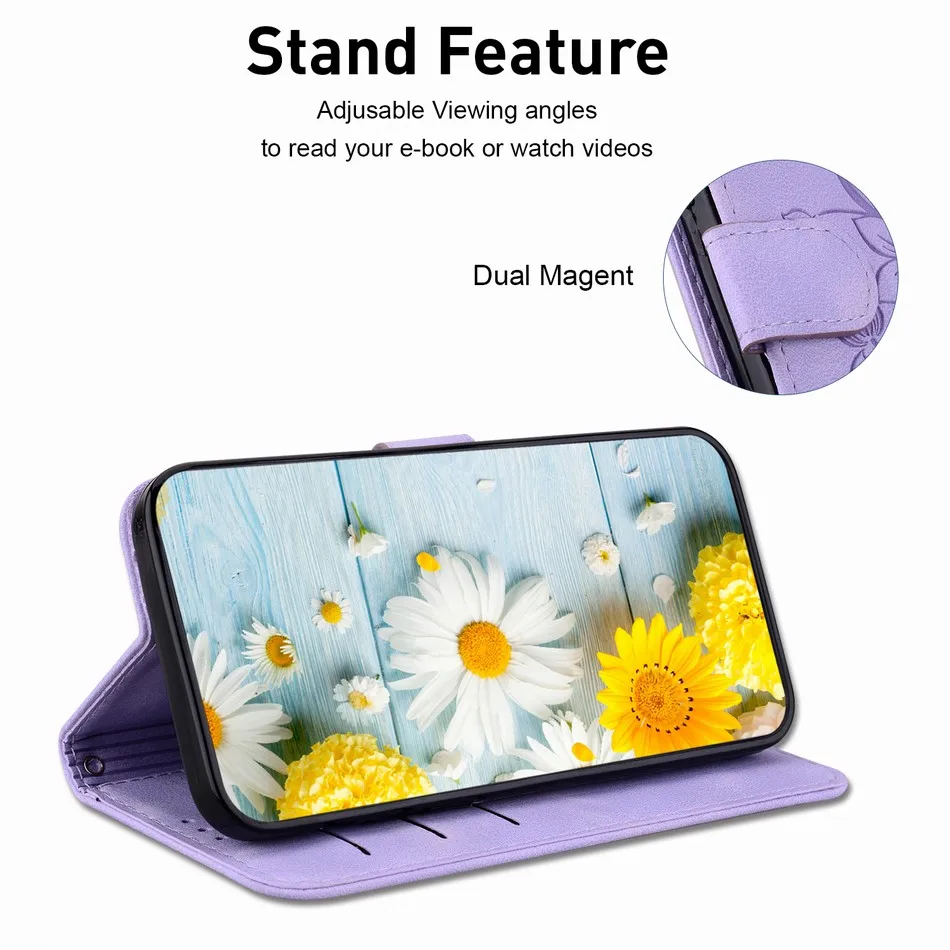 Elegant Book Flip Phone Back Cover with Stand - Lovely Design