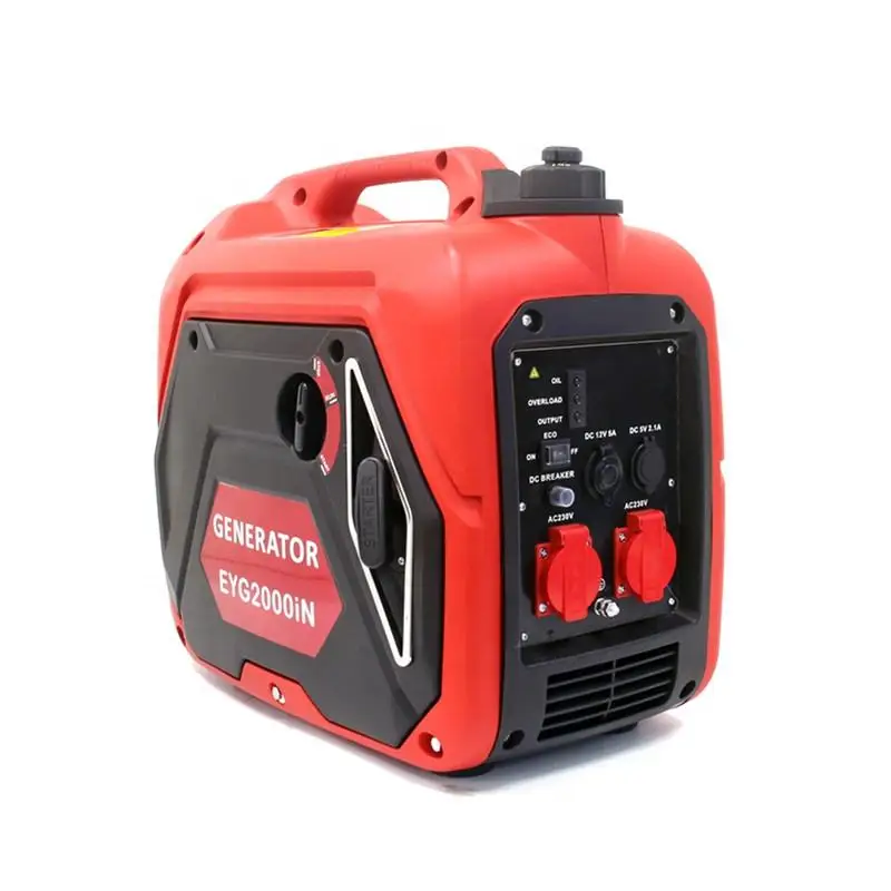 230V Europe Socket Portable 2000w Inverter Generator Petrol Gas Power Silent Generators Inverter Generator For Home Outdoor