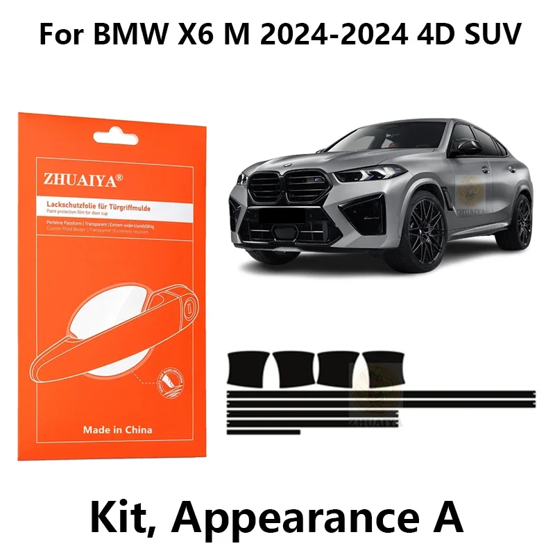 

Защитная пленка ZHUAIYA для красок дверной ручки, ТПУ PPF для BMW X6 M 2024-2024 4D SUV, автомобильные аксессуары