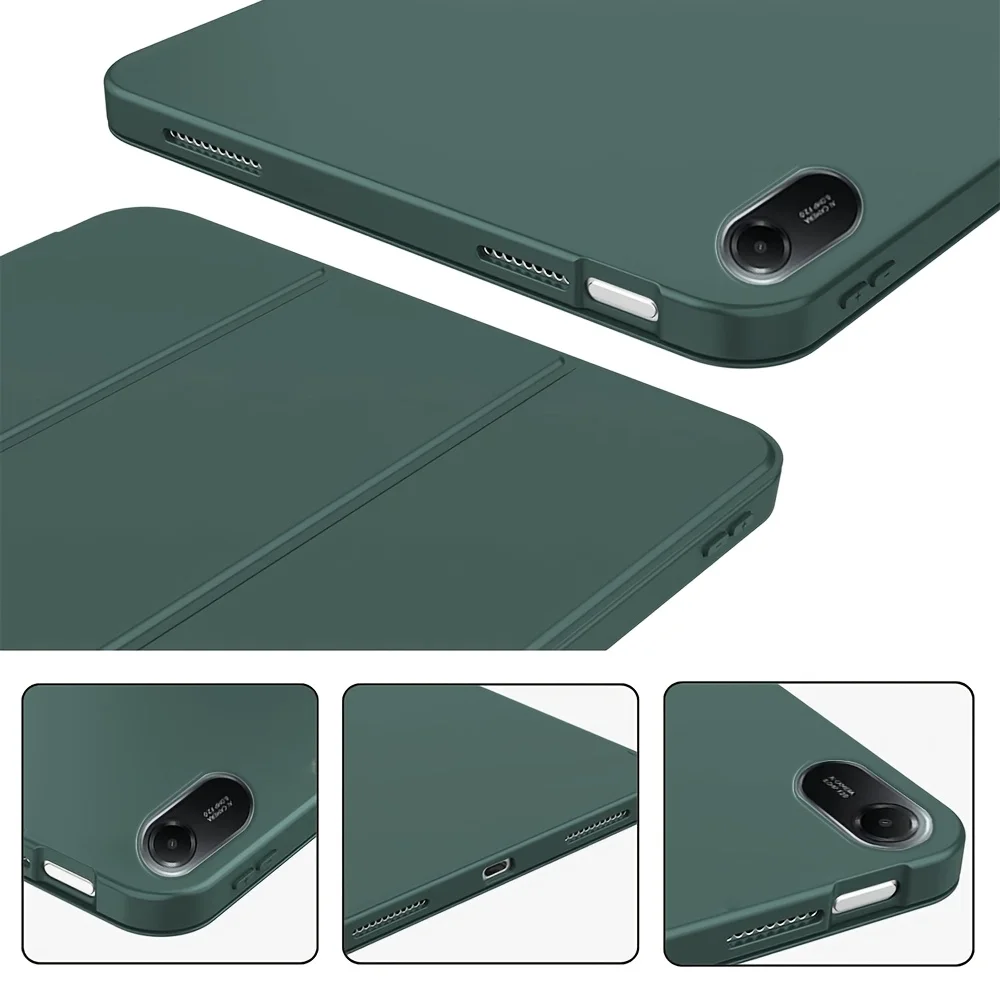 Premium PU Leather Flip Stand Smart Cover with Soft Silicone Back Shell