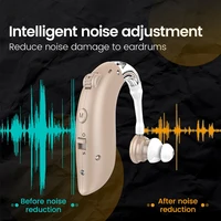 1 Set Mini Digital Hearing Aid for Elderly Portable Sound Amplifier Rechargeable BTE Adjustable Hearing Aid for Seniors 1