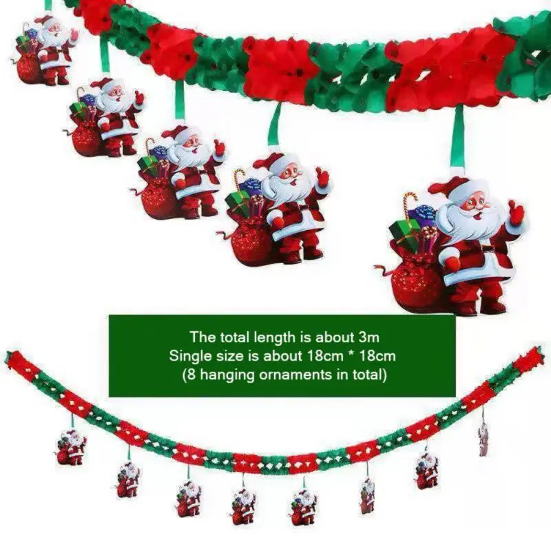 thumbnail image 1 of Banner navideño 2023, decoraciones navideñas para el hogar, guirnalda de Papá Noel, regalo de Navidad, decoración de Navidad, Año Nuevo 2024, 1 of 5