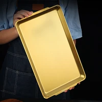 Thick Rectangular Tray Stainless Steel Food Storage Trays Sushi BBQ Flat Bottom Shallow Dishes Fruit Vegetable Plate Baking Pan 1