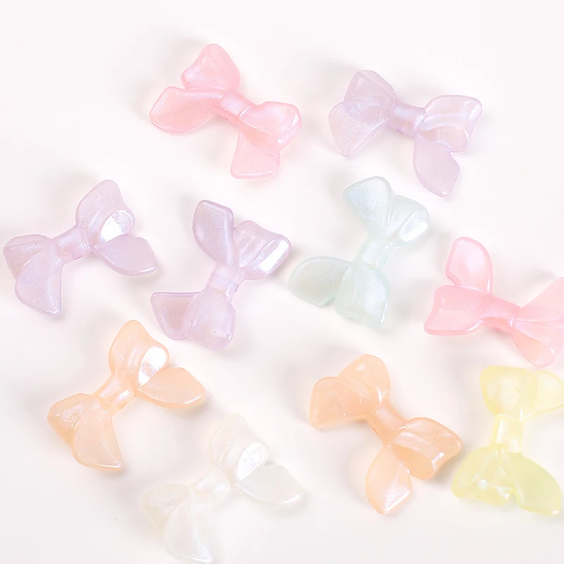 50 gr/los Acryl Aurora Dazzling Gradient AB Imitation Perle rose schmetterling blumen Gerade Loch Perlen DIY Zubehör – Detail 1