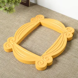 Handmade Yellow Monica's Door Frame Photo Collectible - Friends TV Series Inspired Home Décor - 25.5x20.5x1.5cm (Yellow)