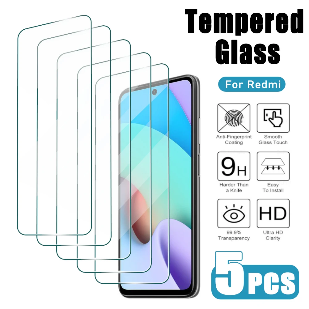 5шт.закаленноестеклодляRedmiNote12111098ProPlus5G12S11S10S9S9T8TЗащитаэкранадляRedmi12C10C9C9T9AT7-AliExpress