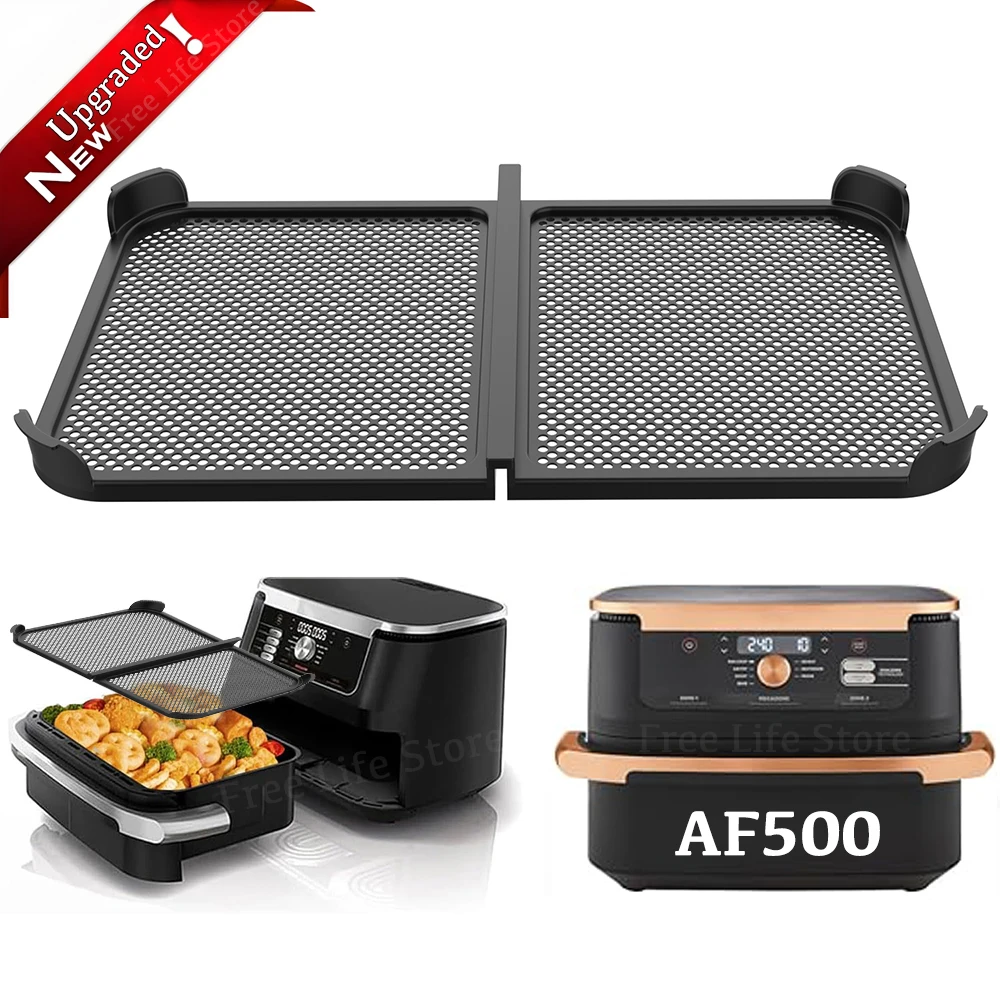 Air Fryer Accessories Splatter Shield Foldable Anti Splash Guard for Ninja AF500 Reusable Silicone Hot Air Fryer Protector Heat Coil Protection Baking Tools