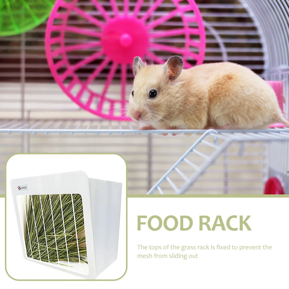 Durable Rabbit Hay Rack Guinea Pig Feeder Bunny Cage Dispenser Pet Food Storage Container Grass Supply Small Animal Product