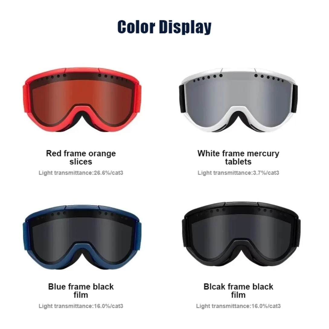 4 Color Ski Goggles Double-layer Anti-fog Snowboard Hiking Eyewear Windproof Motocross Glasses UV400 Winter Cycling Glasses Man 5